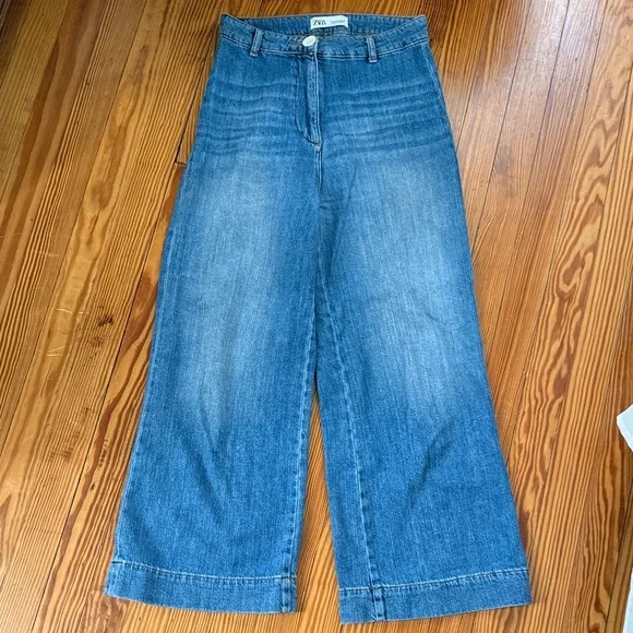 Zara high waist wide leg jeans size 2 - Picture 1 of 5